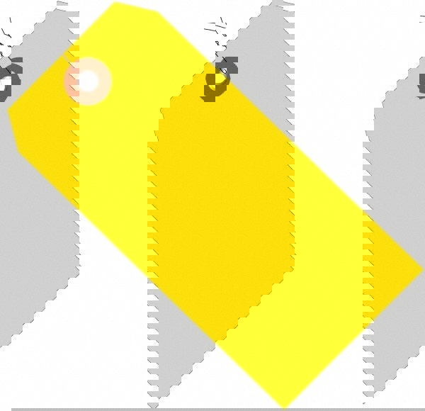 Blank Tag: 4-3/4'' High, Yellow, Vinyl